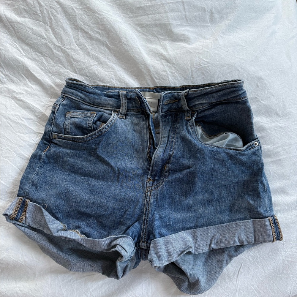 Denim H&M High Waisted Women's Shorts